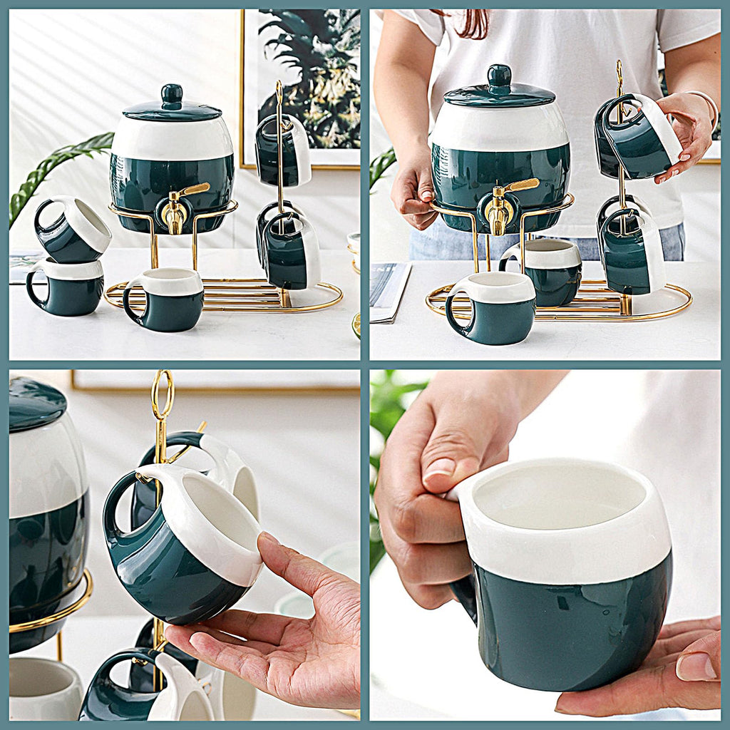 Ceramics Drink Dispenser with Stand Y8539