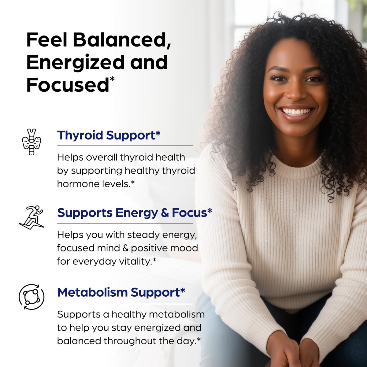 Thyroid Support with Selenium, Zinc, Iodine, L Tyrosine, Ashwagandha, 70 Count (Pack of 2) R269