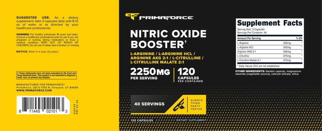 Nitric Oxide Booster 120 Capsules U56431