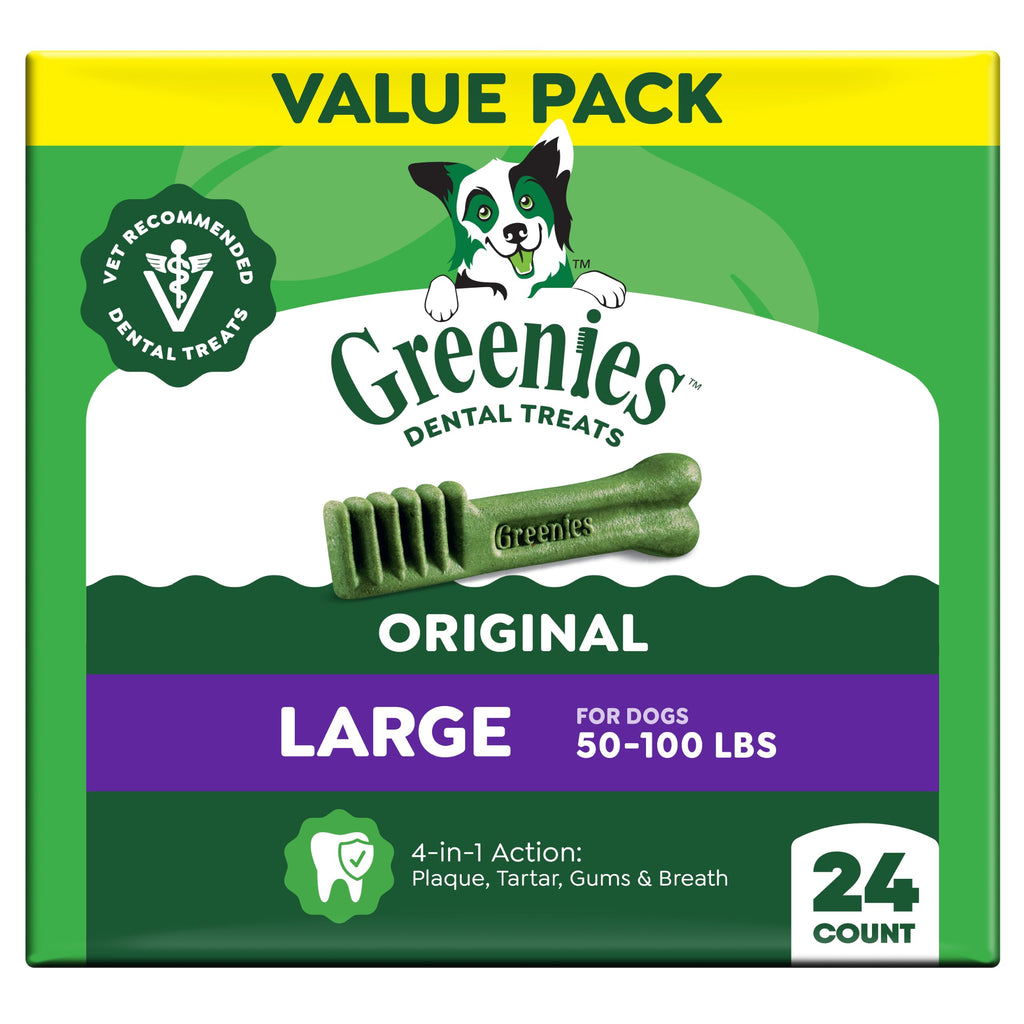 Large Natural Dental Dog Treats, 24 Count N2264