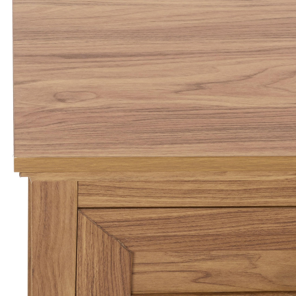 Oak 2-Drawer Console Table with Shelf Storage L59528
