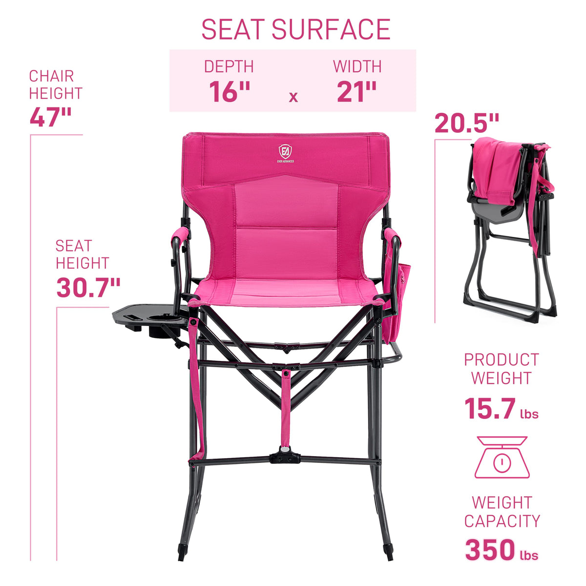 Portable Tall Camping Chair Z159352