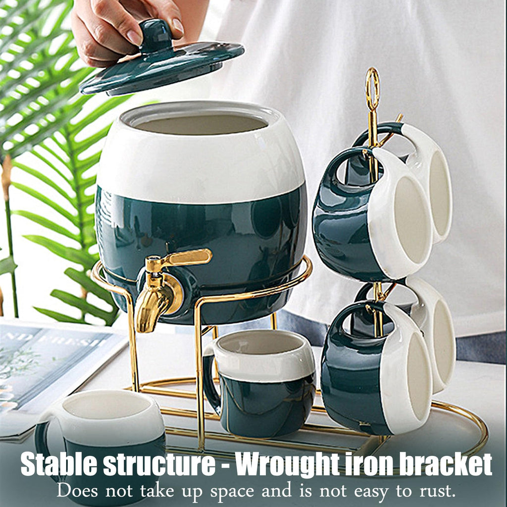 Ceramics Drink Dispenser with Stand Y8539