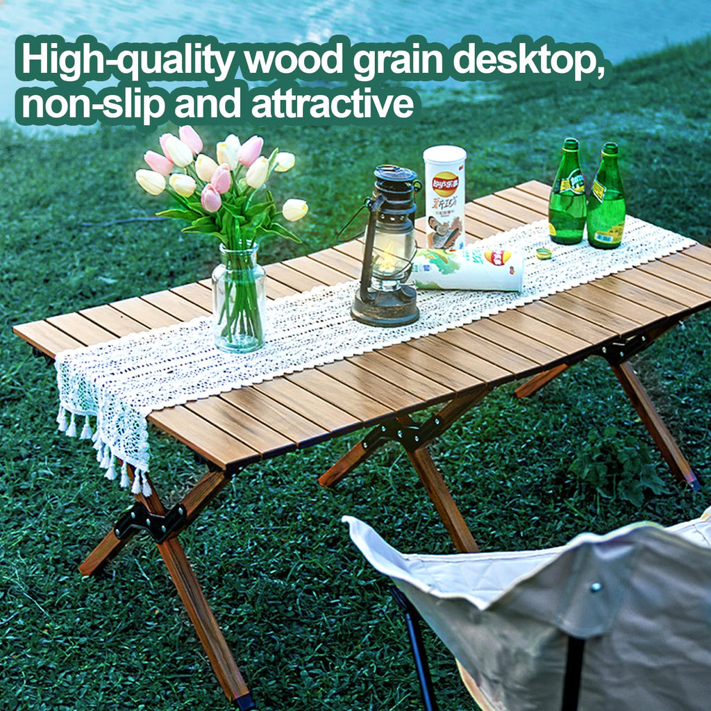 Folding Aluminum Camping Table with Carry Bag I424