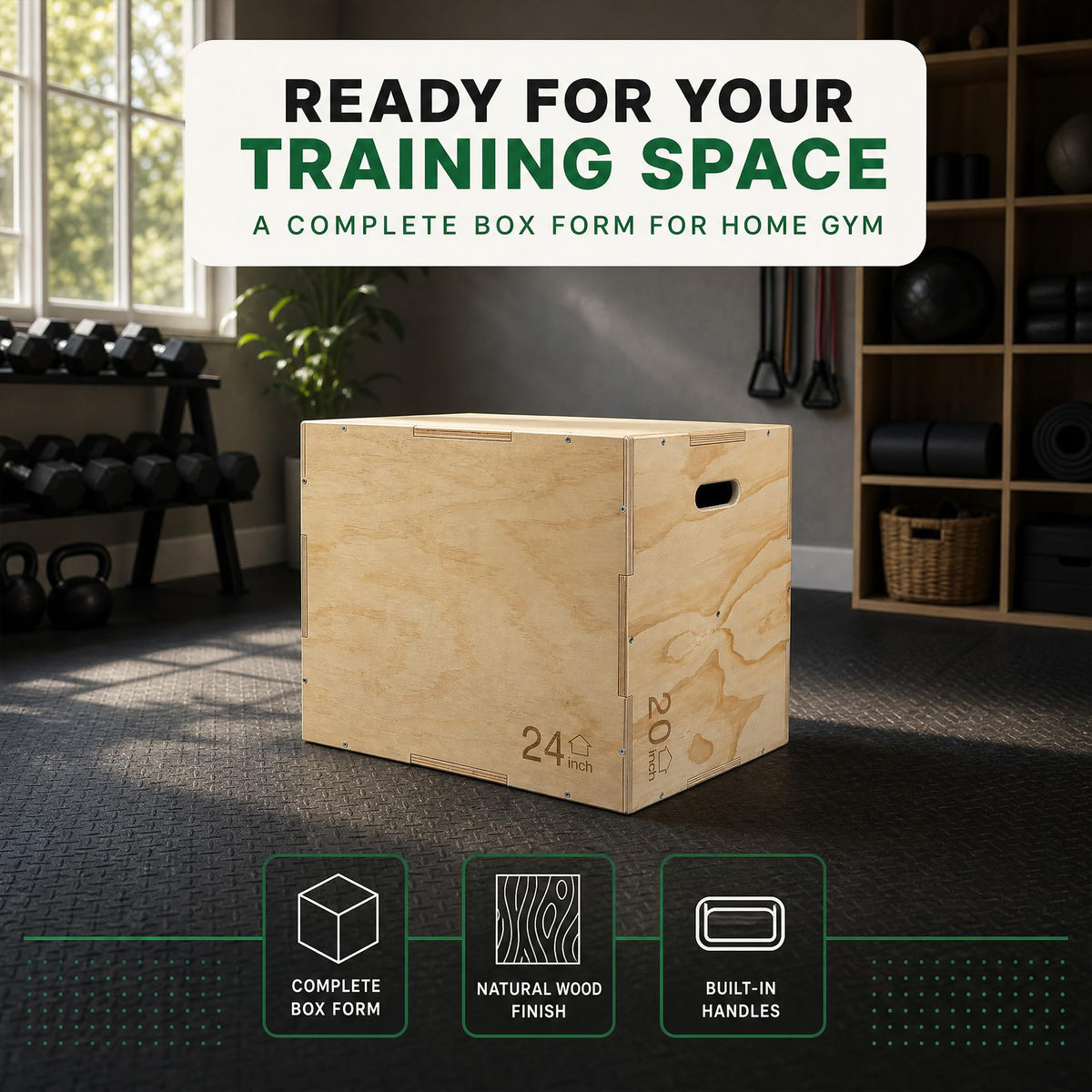 Non-Slip Wooden Plyo Box W86708
