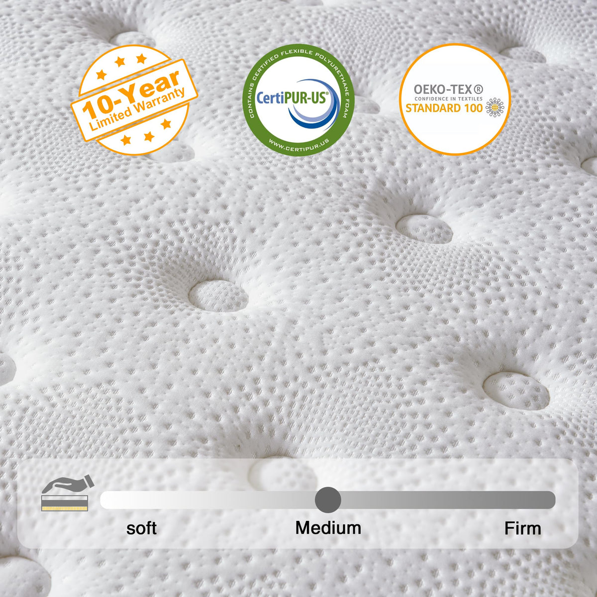 12 Inch Medium Firm Hybrid Spring Mattress I3900