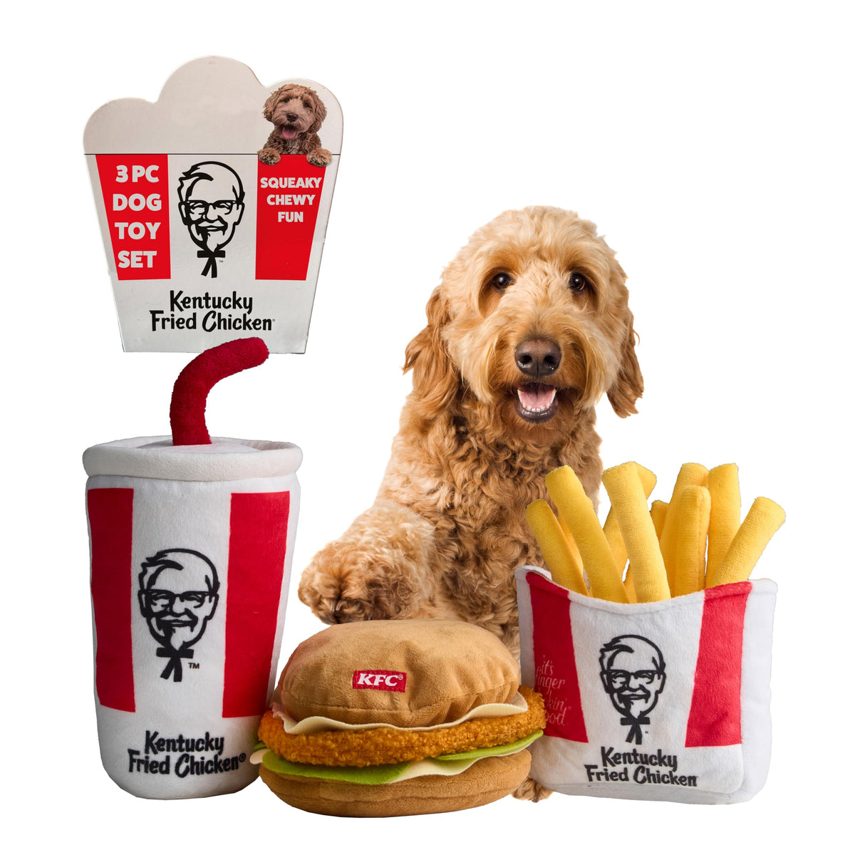 3-Piece Plush Dog Toy Set K671