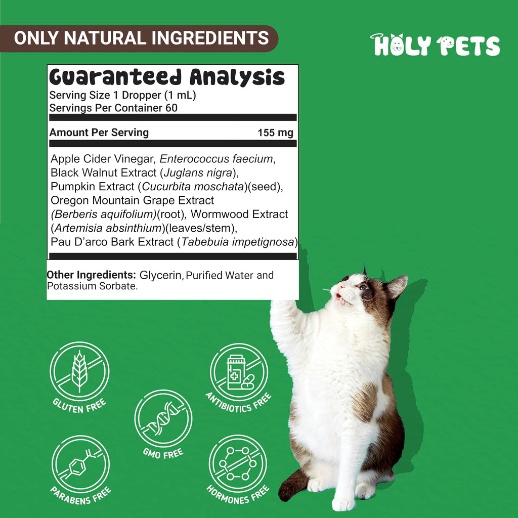 2 oz Liquid Wormwood & Black Walnut Pet Supplement J2998