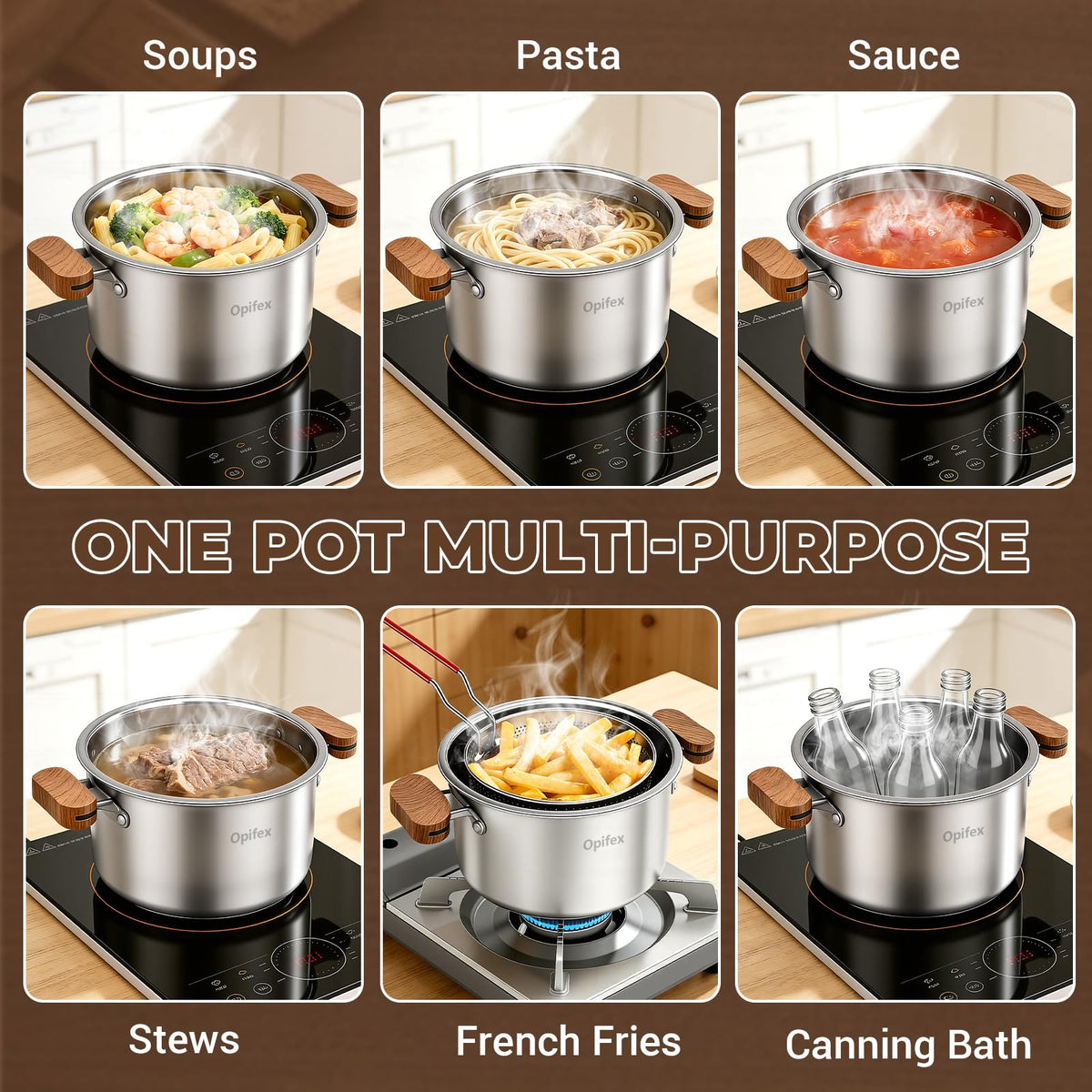 2.8L Stainless Steel Deep Fryer Pot with Basket N49716