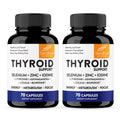 Thyroid Support with Selenium, Zinc, Iodine, L Tyrosine, Ashwagandha, 70 Count (Pack of 2) R269