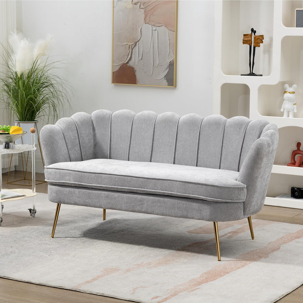 Light Gray Small Loveseat Sofa P28539