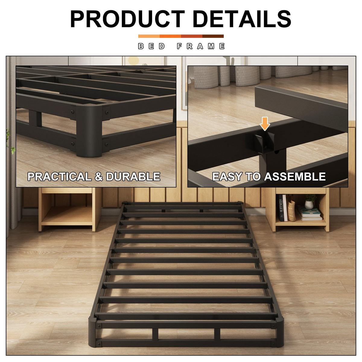 5 Inch Twin Box Spring Bed Base Mattress Foundation O9396
