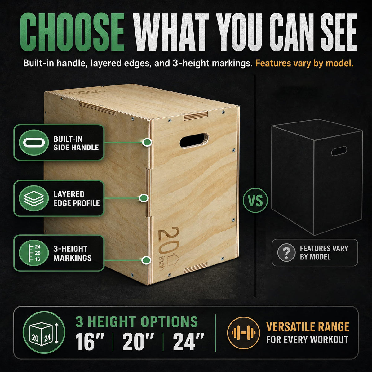 Non-Slip Wooden Plyo Box W86708