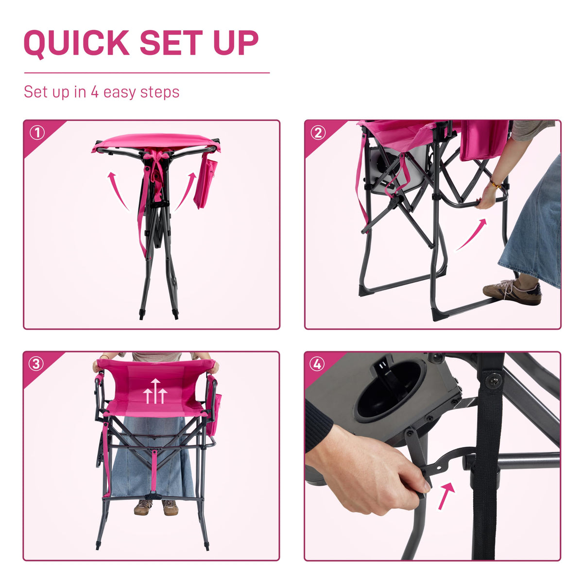 Portable Tall Camping Chair Z159352