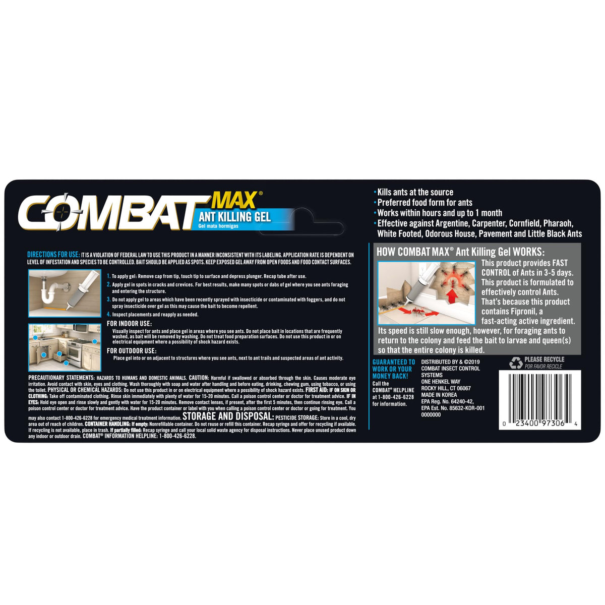 Combat Ant Killing Gel, 27 Gram B204650