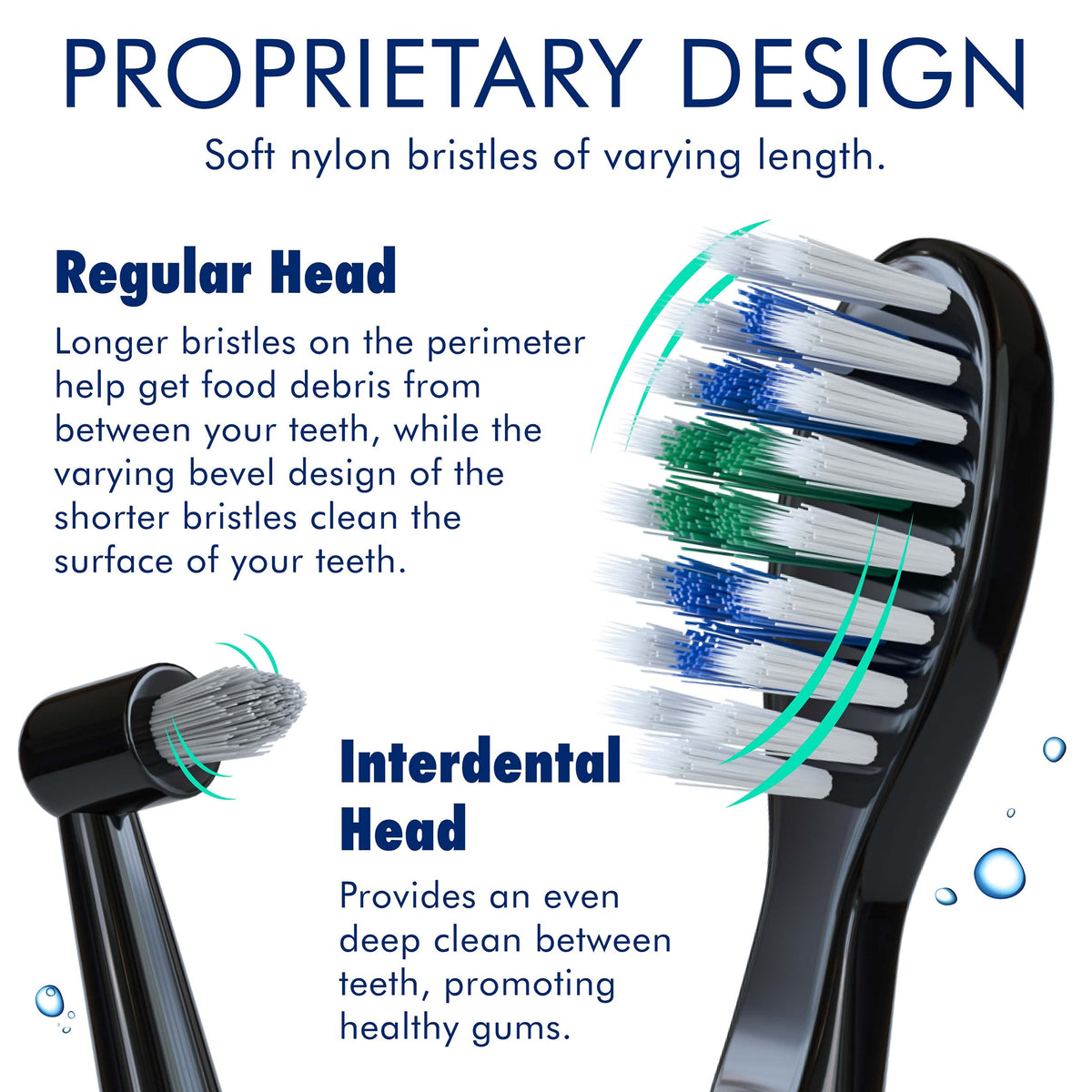 Rechargeable Electric Toothbrush Set with 14 Brush Heads A960