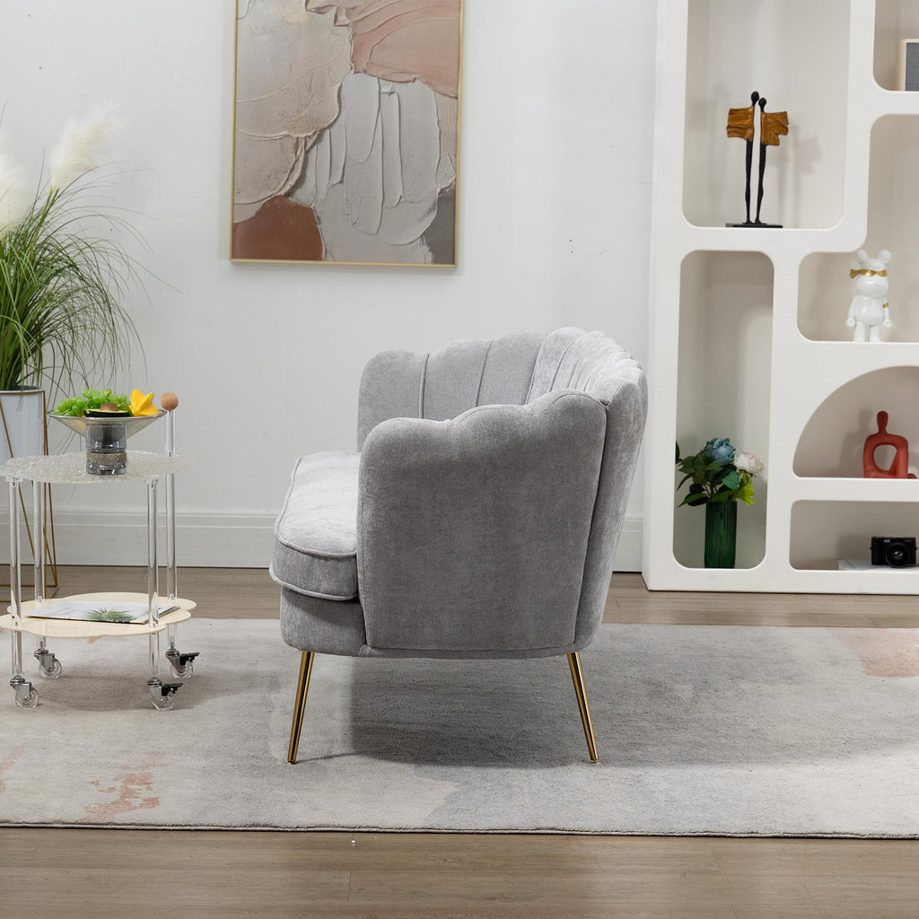 Light Gray Small Loveseat Sofa P28539
