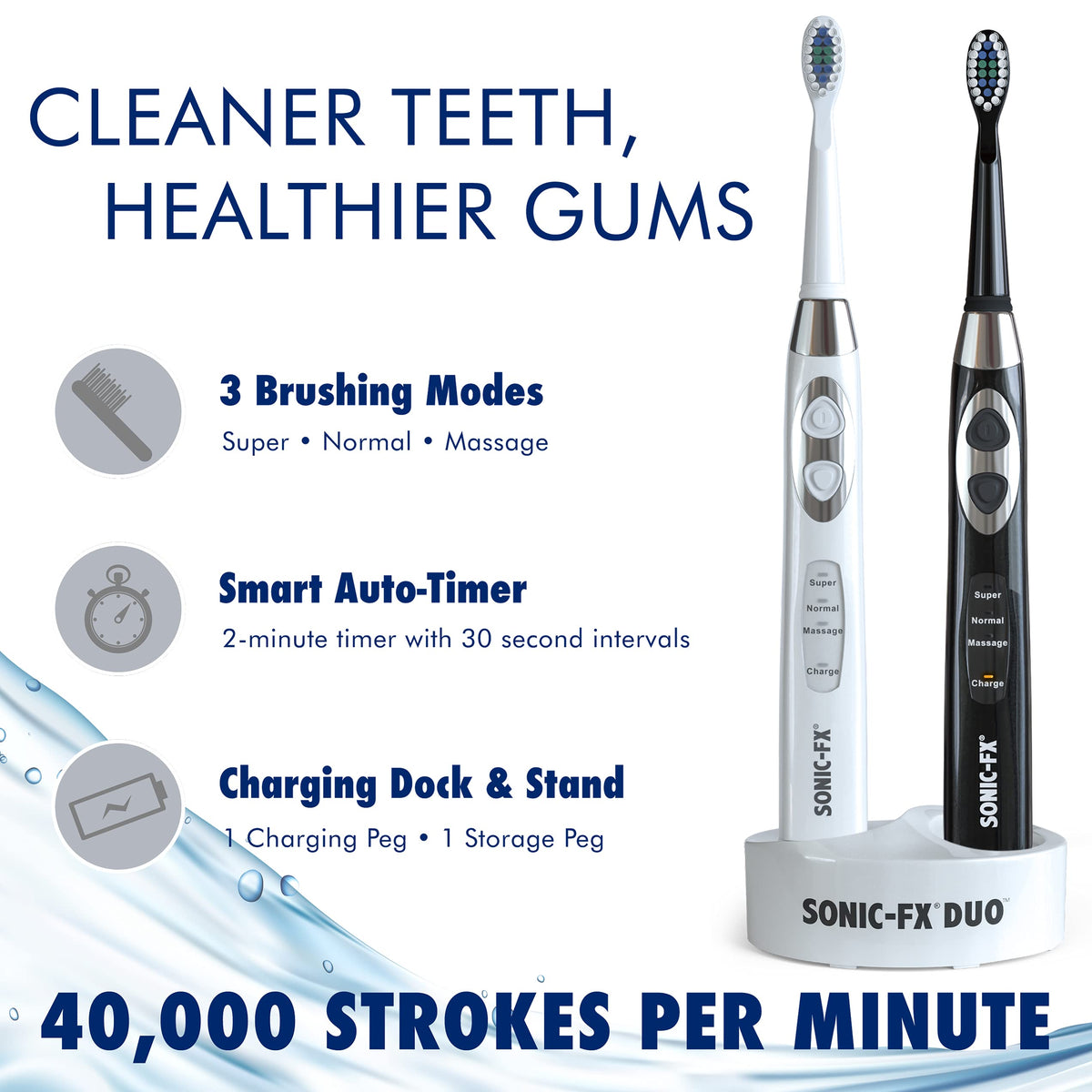 Rechargeable Electric Toothbrush Set with 14 Brush Heads A960