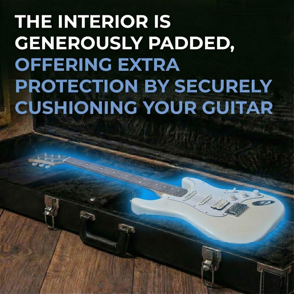 Black Bass Guitar Hard Case with Lock and Key G292791