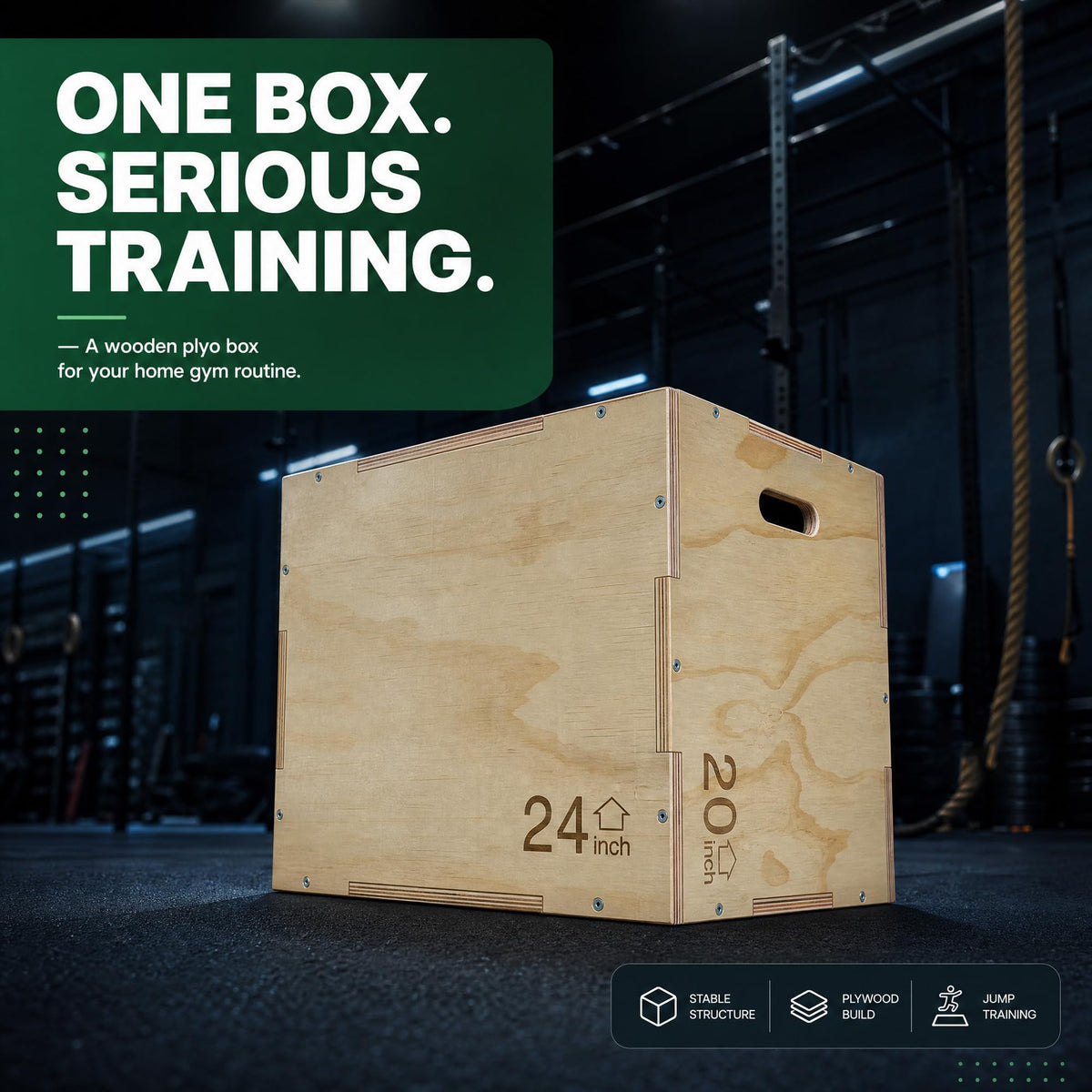 Non-Slip Wooden Plyo Box W86708