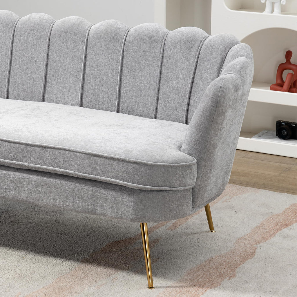 Light Gray Small Loveseat Sofa P28539