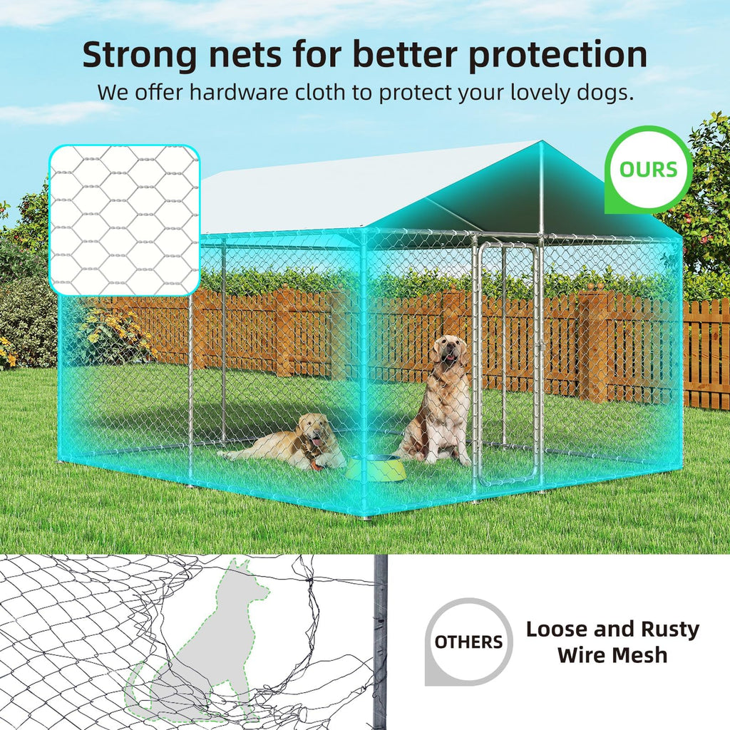 10x10 ft Heavy Duty Outdoor Dog Kennel D816265