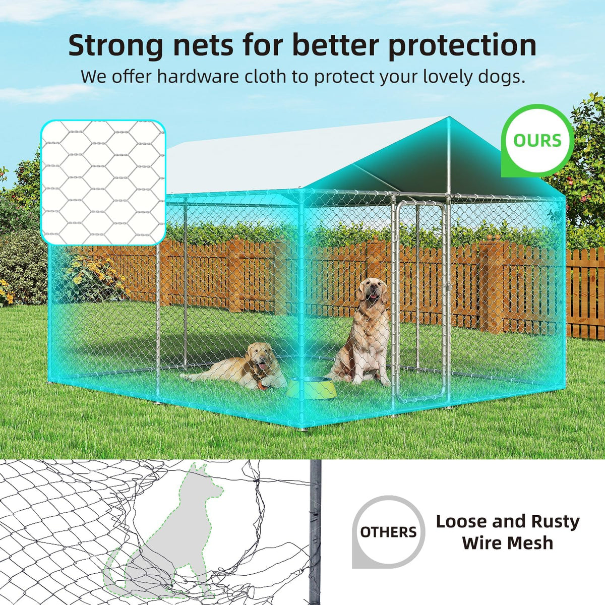 10x10 ft Heavy Duty Outdoor Dog Kennel D816265