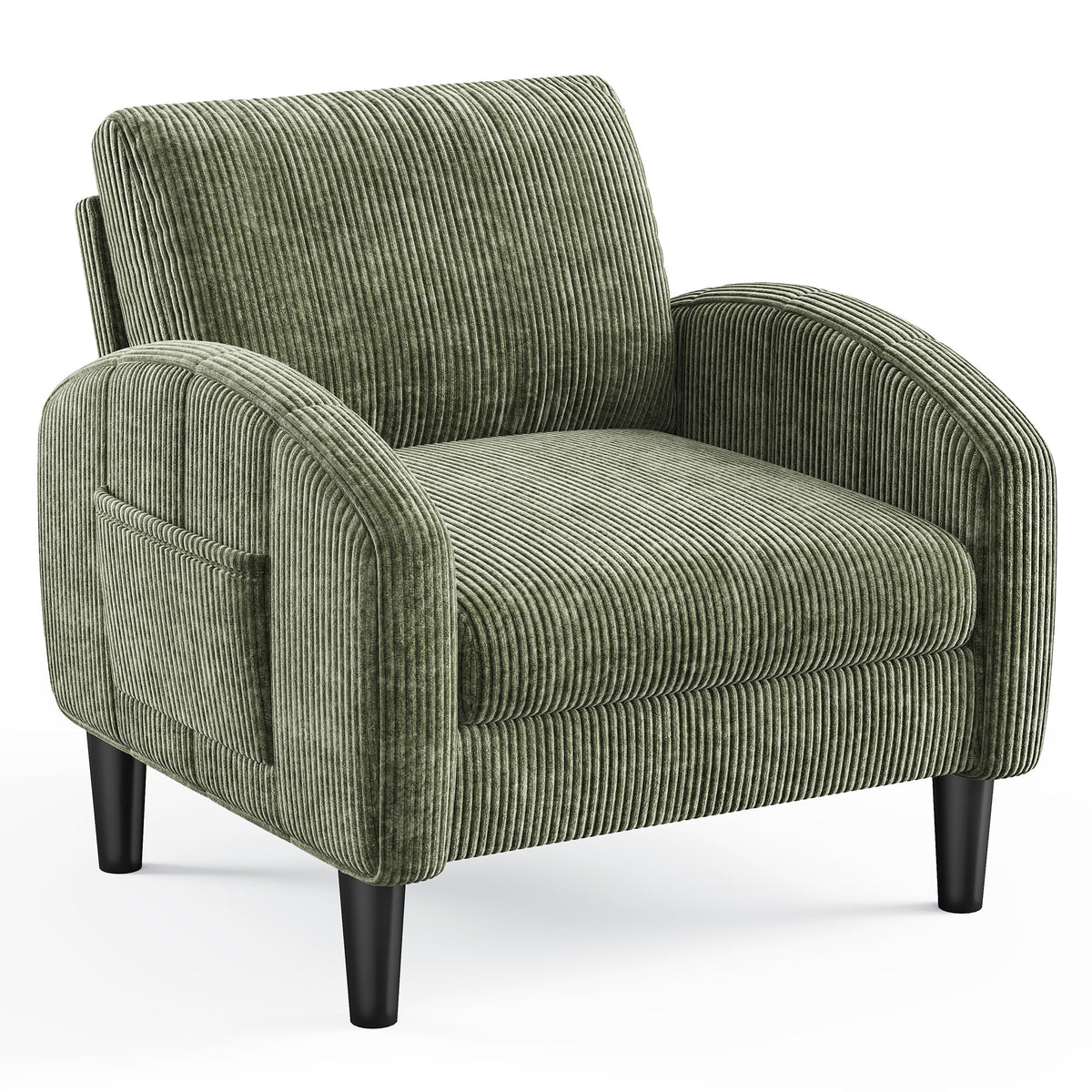 Green Accent Chair with Side Pockets H65274