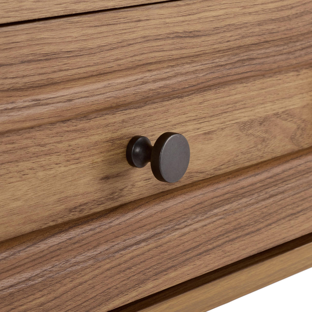 Oak 2-Drawer Console Table with Shelf Storage L59528