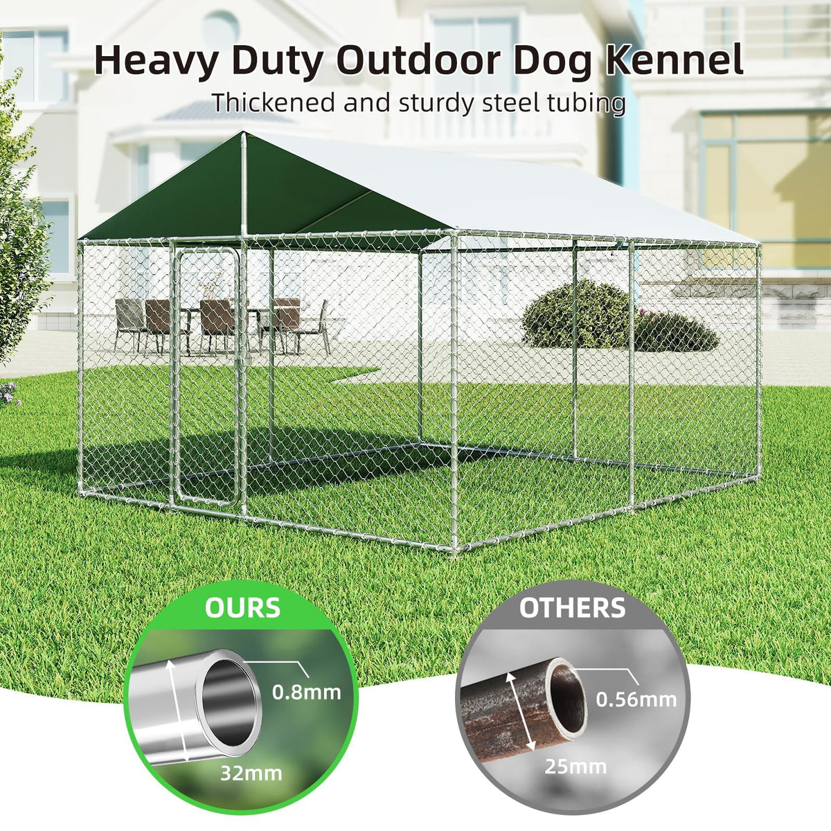 10x10 ft Heavy Duty Outdoor Dog Kennel D816265