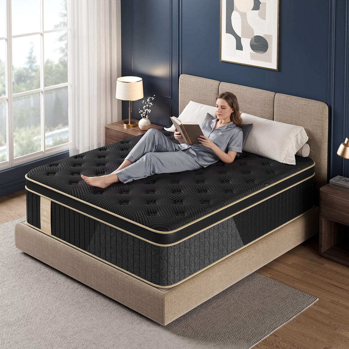 Queen Size 12 Inch Hybrid Medium Firm Mattress N194055