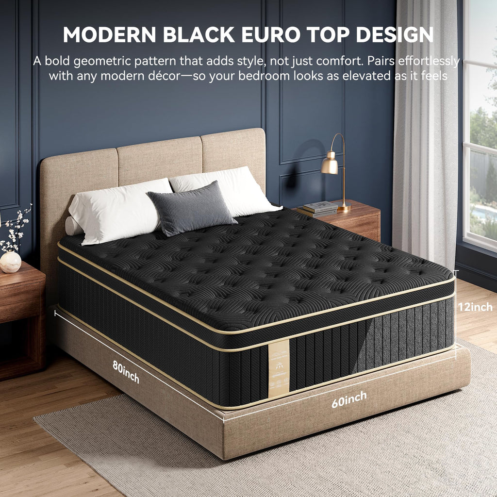 Queen Size 12 Inch Hybrid Medium Firm Mattress N194055