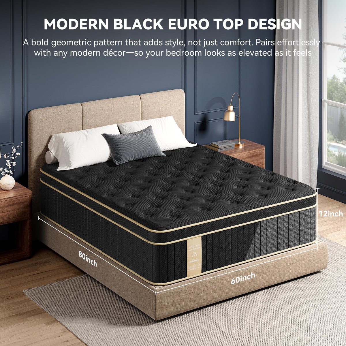 Queen Size 12 Inch Hybrid Medium Firm Mattress N194055