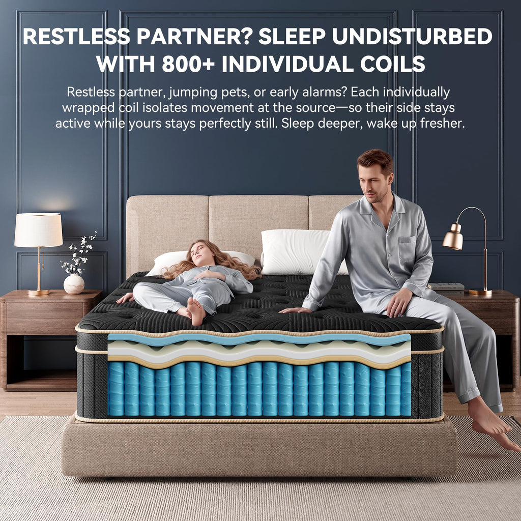 Queen Size 12 Inch Hybrid Medium Firm Mattress N194055