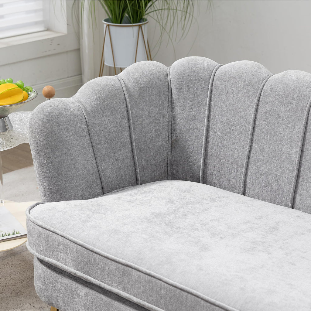 Light Gray Small Loveseat Sofa P28539