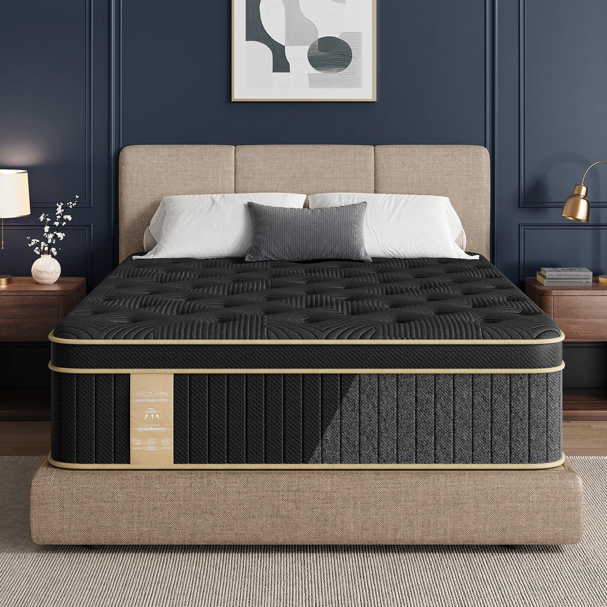 Queen Size 12 Inch Hybrid Medium Firm Mattress N194055
