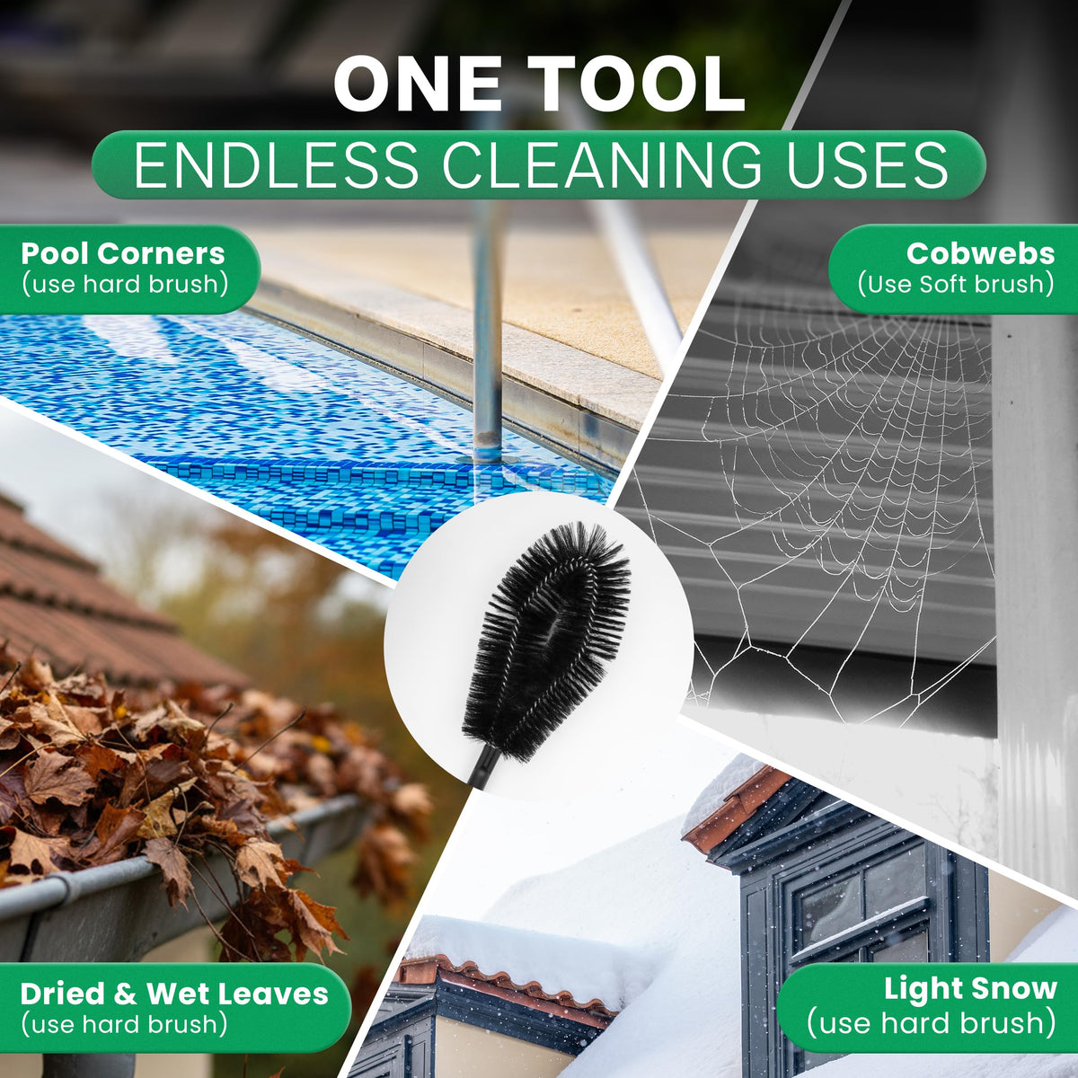 10.5 ft Adjustable Gutter Cleaning Tools with Pole N2150